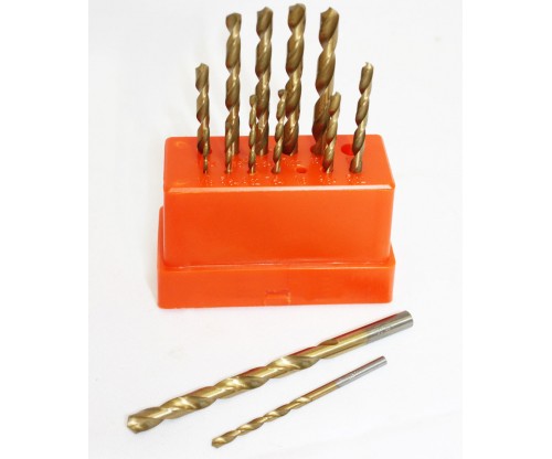 1/16" to 1/4 "Hex Shank Titanium 13 Pc HSS High Speed Steel Drill Bit Set